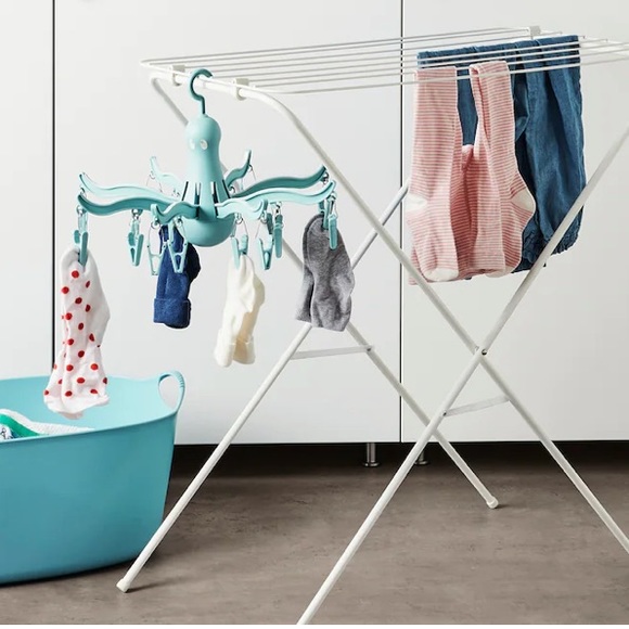 IKEA Pressa Hanging Dryer with 16 clips in blue - Picture 5 of 9
